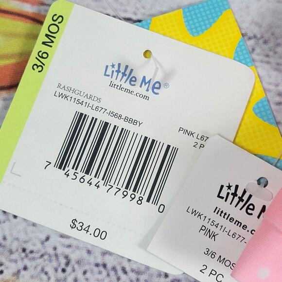 Little Me Baby Girls Swimsuit Set Size 3-6 Months New with Tags - Picture 5 of 8